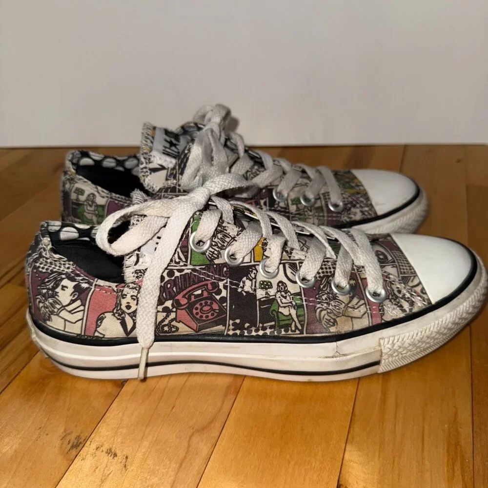 Converse Low Tops Chuck Taylor All Stars Comic Strip Unisex Mens‎ 5, Women's 7 - Picture 4 of 9
